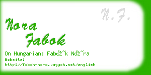 nora fabok business card